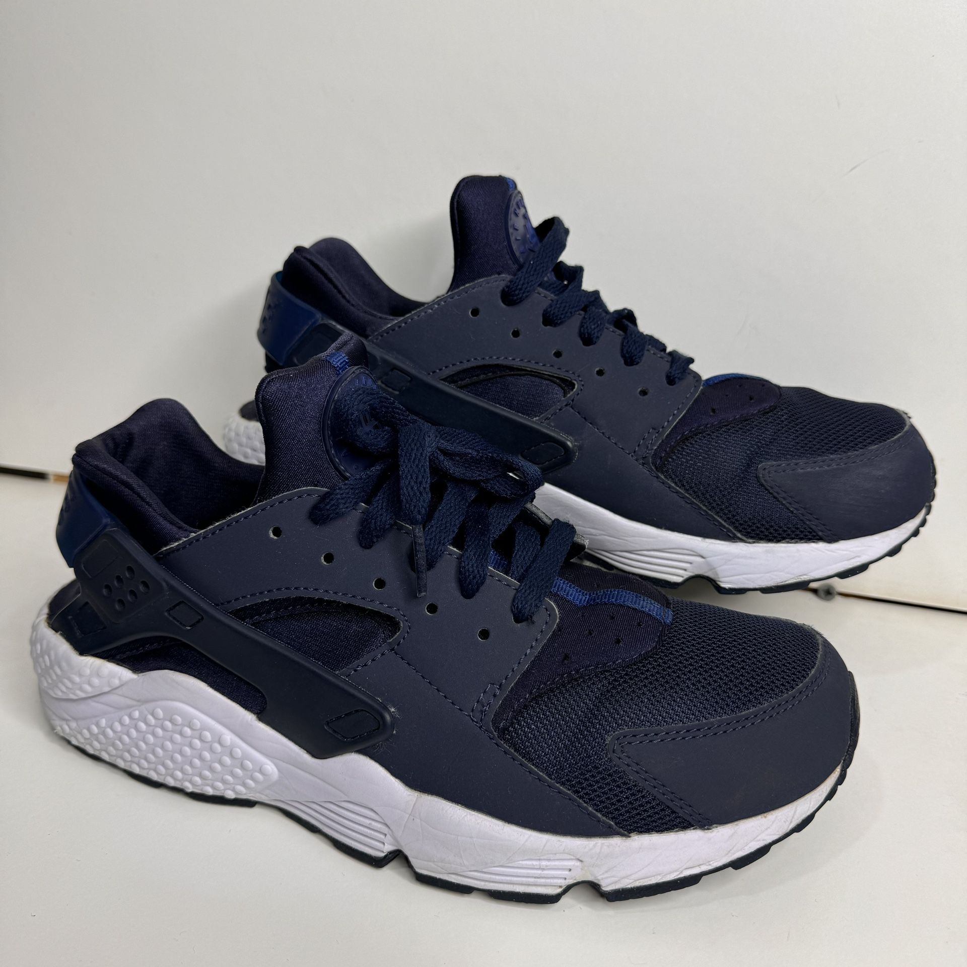 Men's size Nike Air Huarache midnight navy running sneakers low