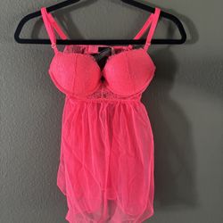 Victoria Secret NEW Hot Pink Baby Top Size 34B