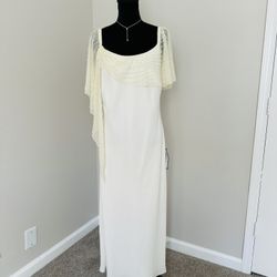 Ivory Cream Wedding Dress 16 W