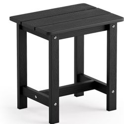 LUE BONA Outdoor Side Table, HDPS Small Outdoor Table, Adirondack Side Table, Outside End Table for Patio, J015