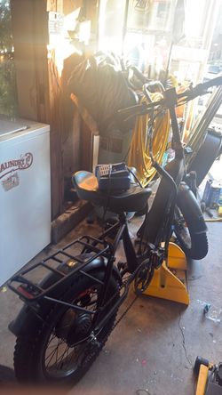 Black Fat Tire Electric Folding Bike