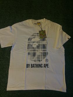 Bape white and grey burberry