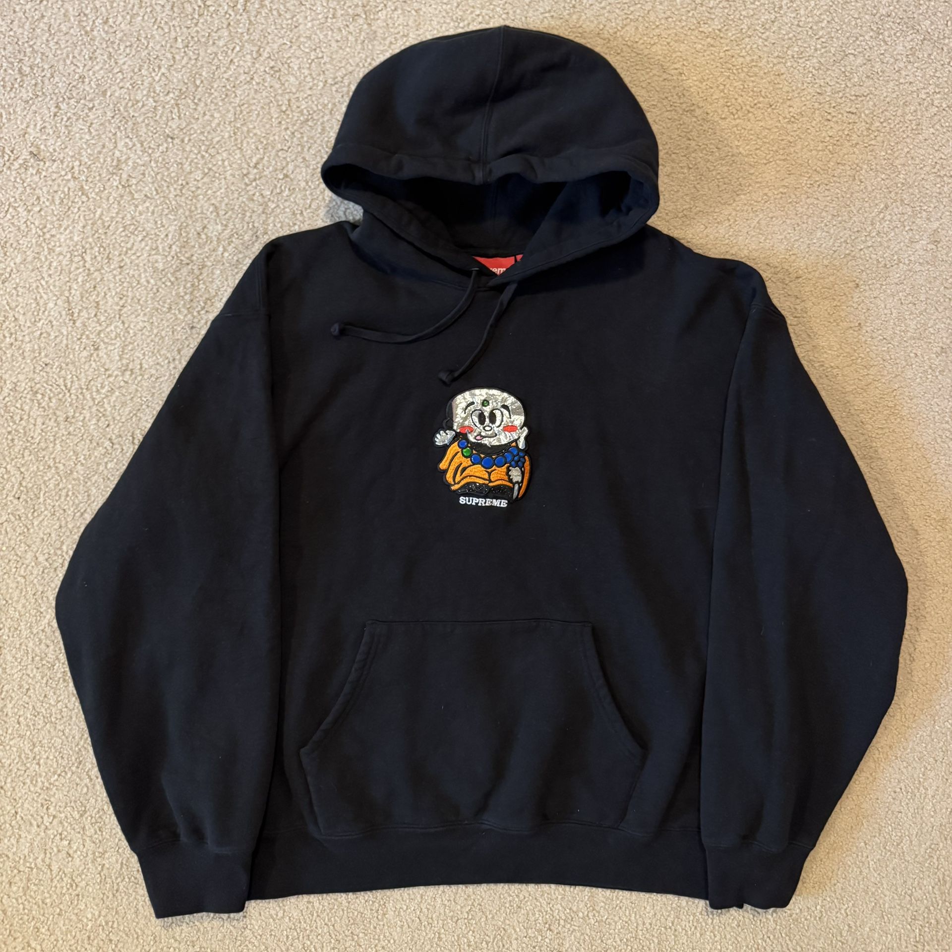 Supreme AOI Buddha Hooded Sweatshirt Black (SS23) Size X-large 