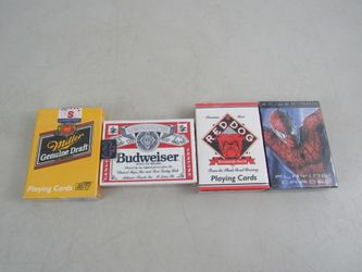 Playing Cards Red Dog-Miller Genuine Draft-Budweiser-Spiderman NEW