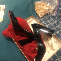 Christian Louboutin Black Heel Size 38.5