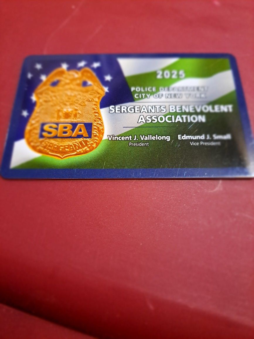 NOVELTY NYPD NYC SBA SERGEANTS 2025 COURTESY 