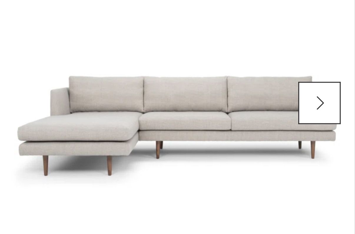 Gray MCM Sectional - Right Facing Chase