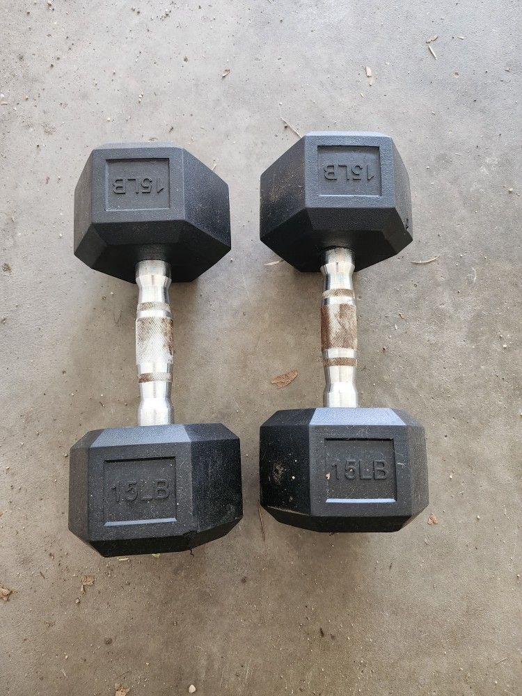 2x15lb Dumbells