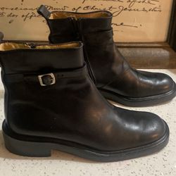 Black Leather Boots Size 7