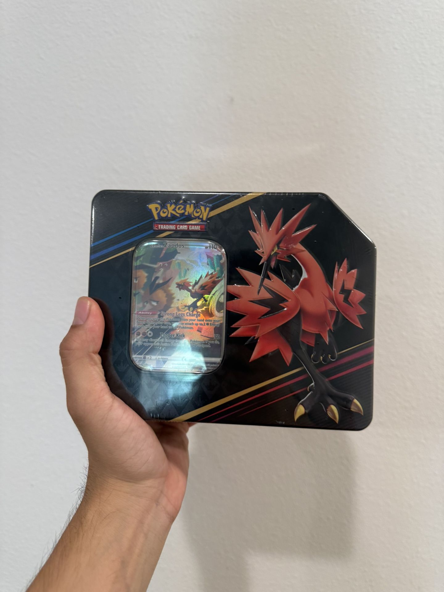 Pokemon TCG Crown Zenith Galarian Zapdos Tin