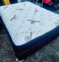 Full Size Memory Foam Hybrid Mattress And Box Springs With Metal Frame