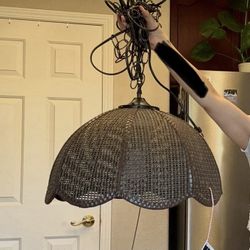 Vintage Wicker Light 