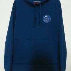 Dolphin Project Patch Blue Hoodie Pullover Sz M Unisex