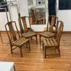 High Back Wood Dining Chair Set Free