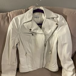 Off-White Leather Motorcyle Jacket