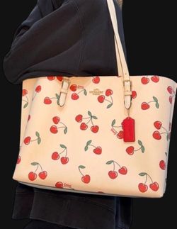 AUTHENTIC COACH  Cherry Print large Tote Bag