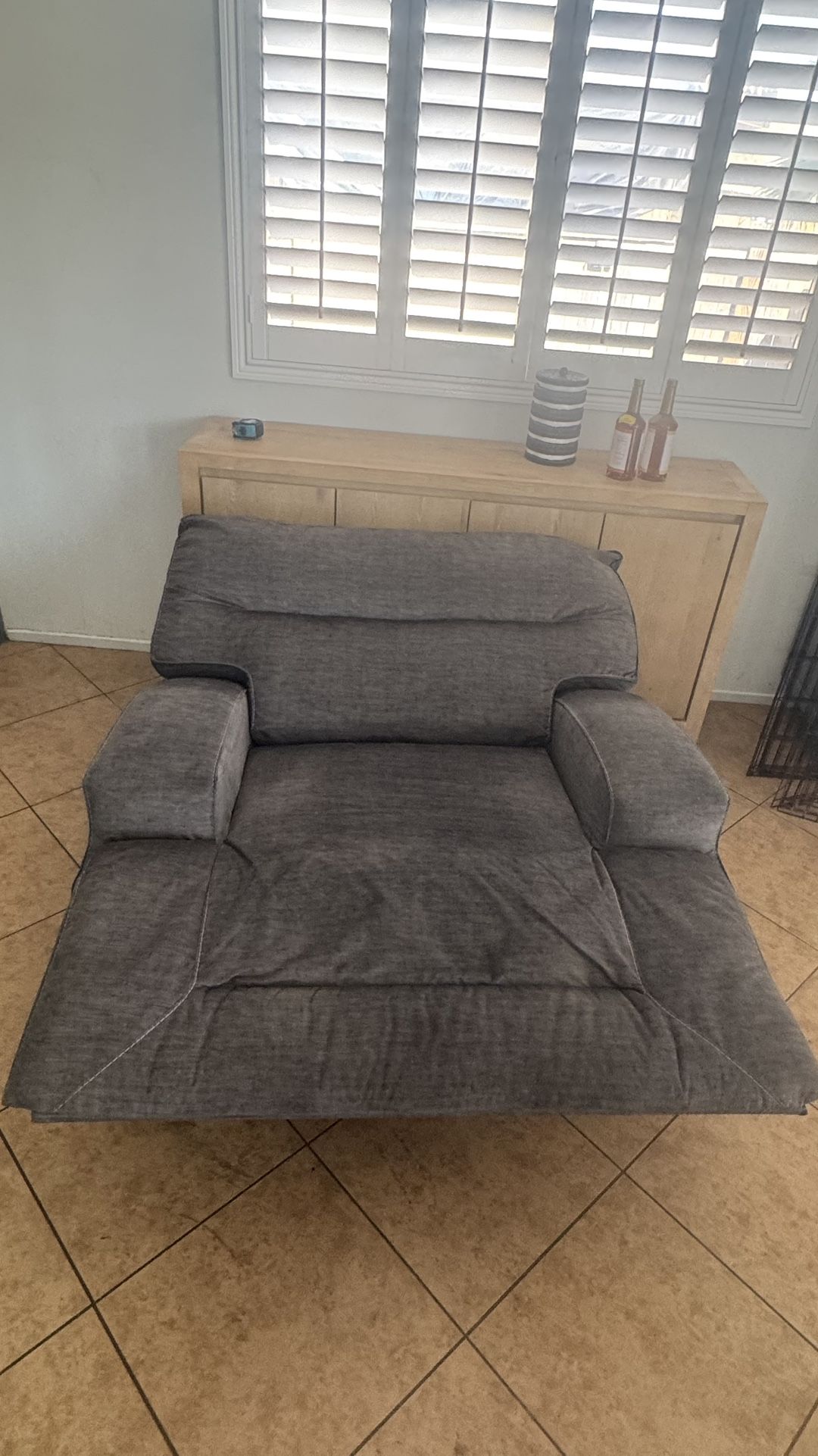 HUGE, Oversized Recliner - Dark Grey