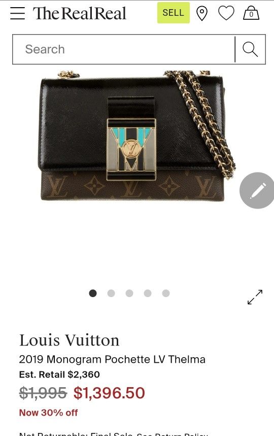 Louis Vuitton Monogram Pochette LV Thelma