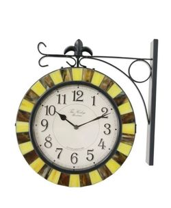 66298 Stained Glass Clock