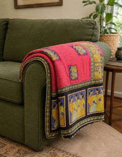 Kantha quilt blanket