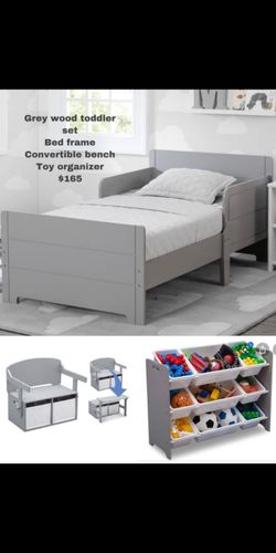 Grey wood toddler set