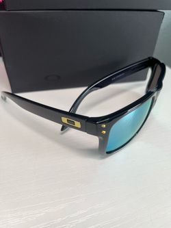 Oakley Holbrook Sunglasses Black Gold Blue Mirror