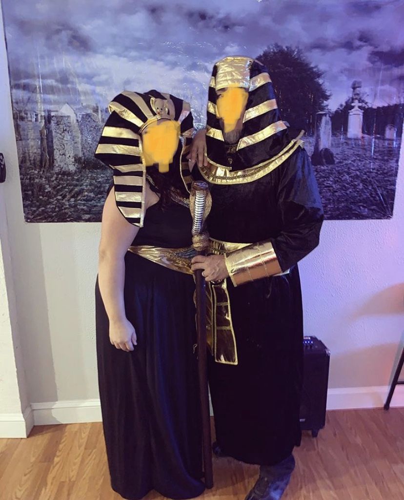 2 plus size king pharaoh Halloween costume set