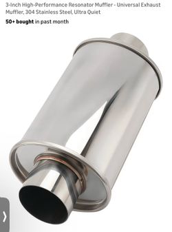 3” Universal Exhaust Resonator Muffler Stainless Steel Performance Exhaust