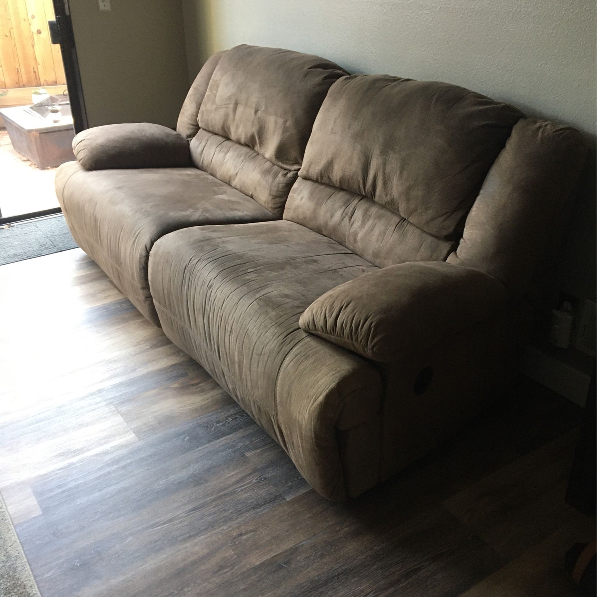 Suede Reclining Couch