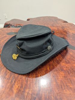 Black Outback Trading Kodiak 1480 Oilskin Mens Hat Vintage