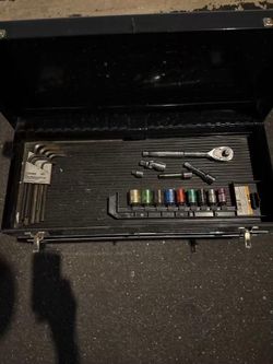 Loaded Husky 3-Drawer Metal Tool Box Kit - Stanley Ratchet Saws Pliers