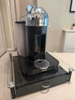 Nespresso Virtuo Coffee Machine and Capsule Drawer