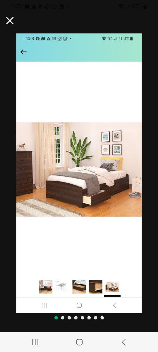 Gently Used X-Large Twin Platform Storage Bed For Sale...