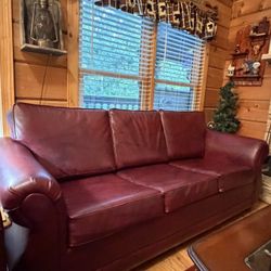 Faux leather Sleeper Sofa & Love seat