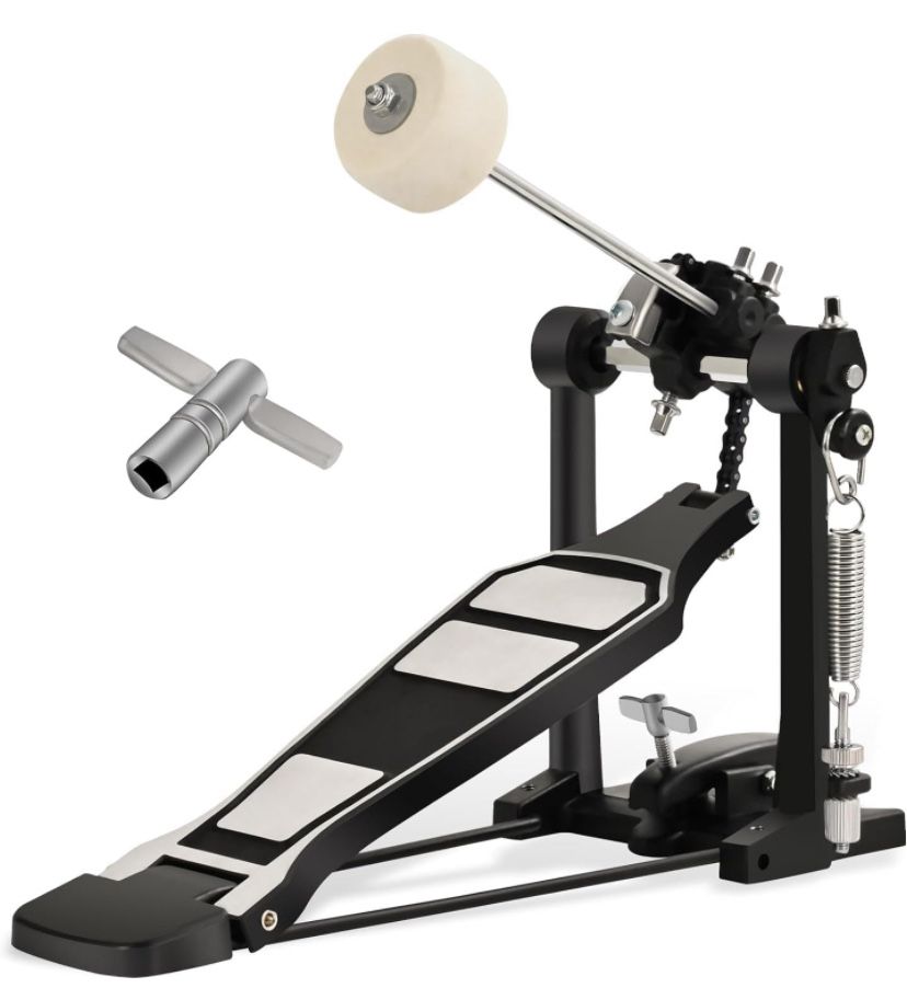 Single Bass Drum Pedal Single Pedal for Drum Set Kit and Electronic Drums | Single Chain