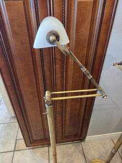 Vintage Lenox swing arm brass floor lamp only I available