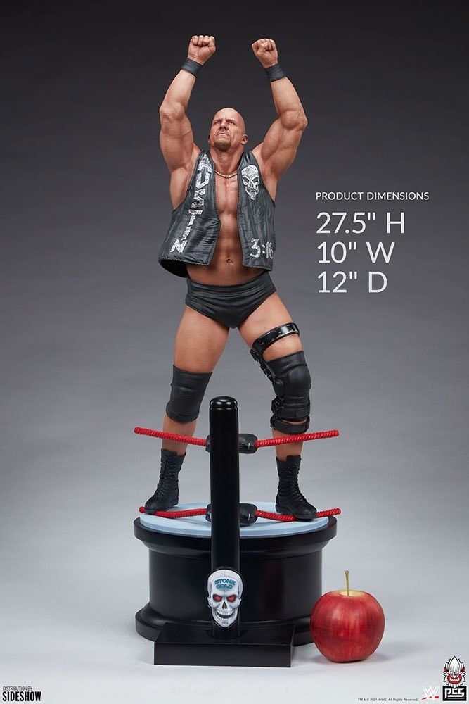 Pcs Stone Cold Steve Austin 1:4 Scale Statue With Mini Smoking Skull Belt