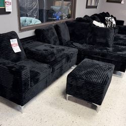 NEW SECTIONAL SOFA WITH STORAGE OTTOMAN AND FREE DELIVERY