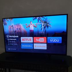 Westinghouse 55-Inch 4K UHD TV with Remote. READ!! TV HAS ONLY APPS SEEN ON SCREEN