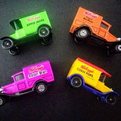 Vintage Kellogg's Matchbox Cereal Cars Set Of Four