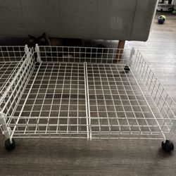 Wire Under-bed Storage  With Wheels