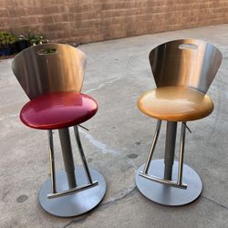 2 Bar Stools (Adjustable Height) 