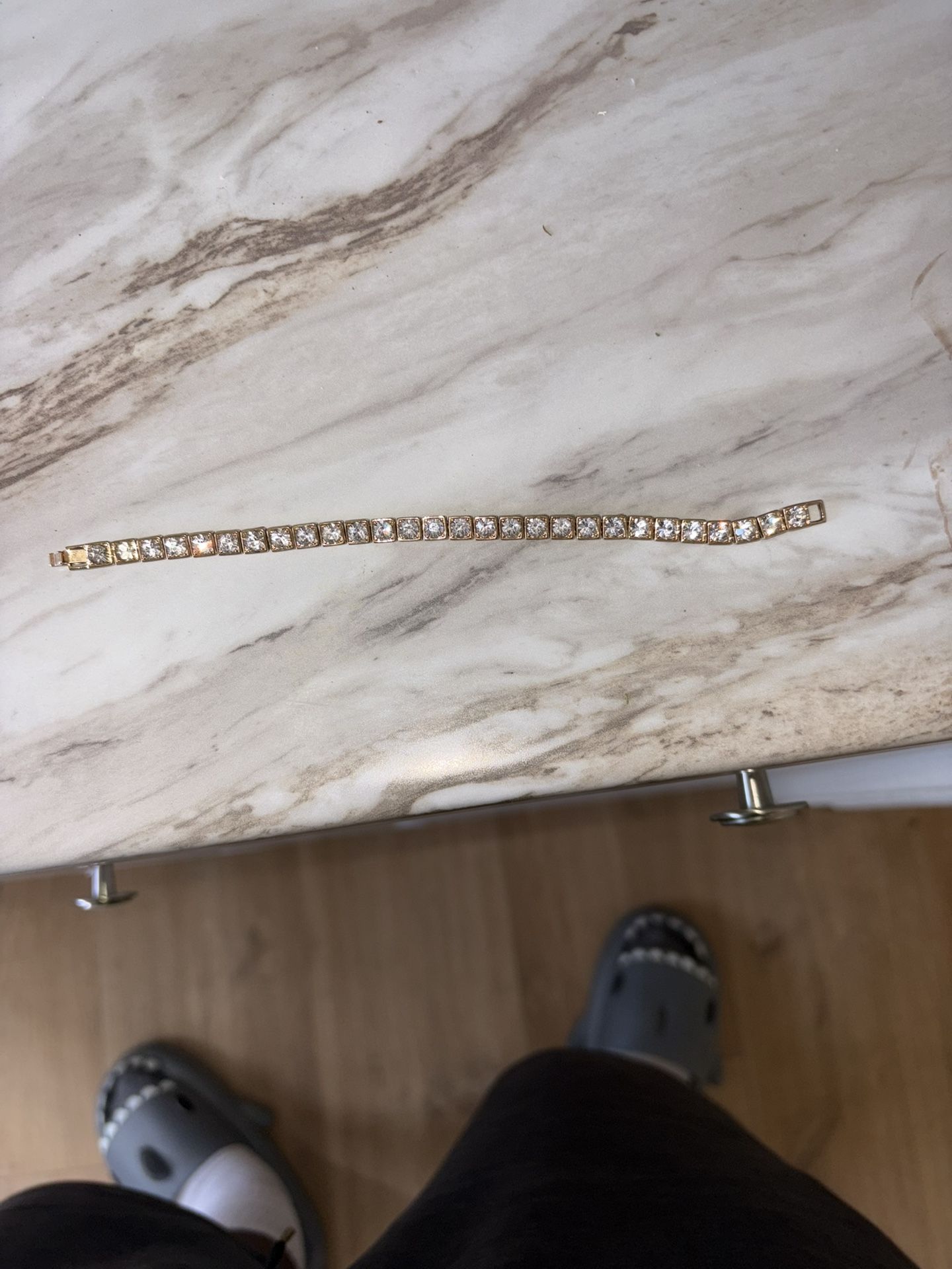 Diamond And Gold Tennis Bracelet