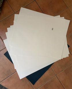 (ALL)  6 white poster board sheets