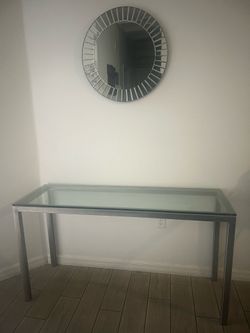 Entry way table and mirror