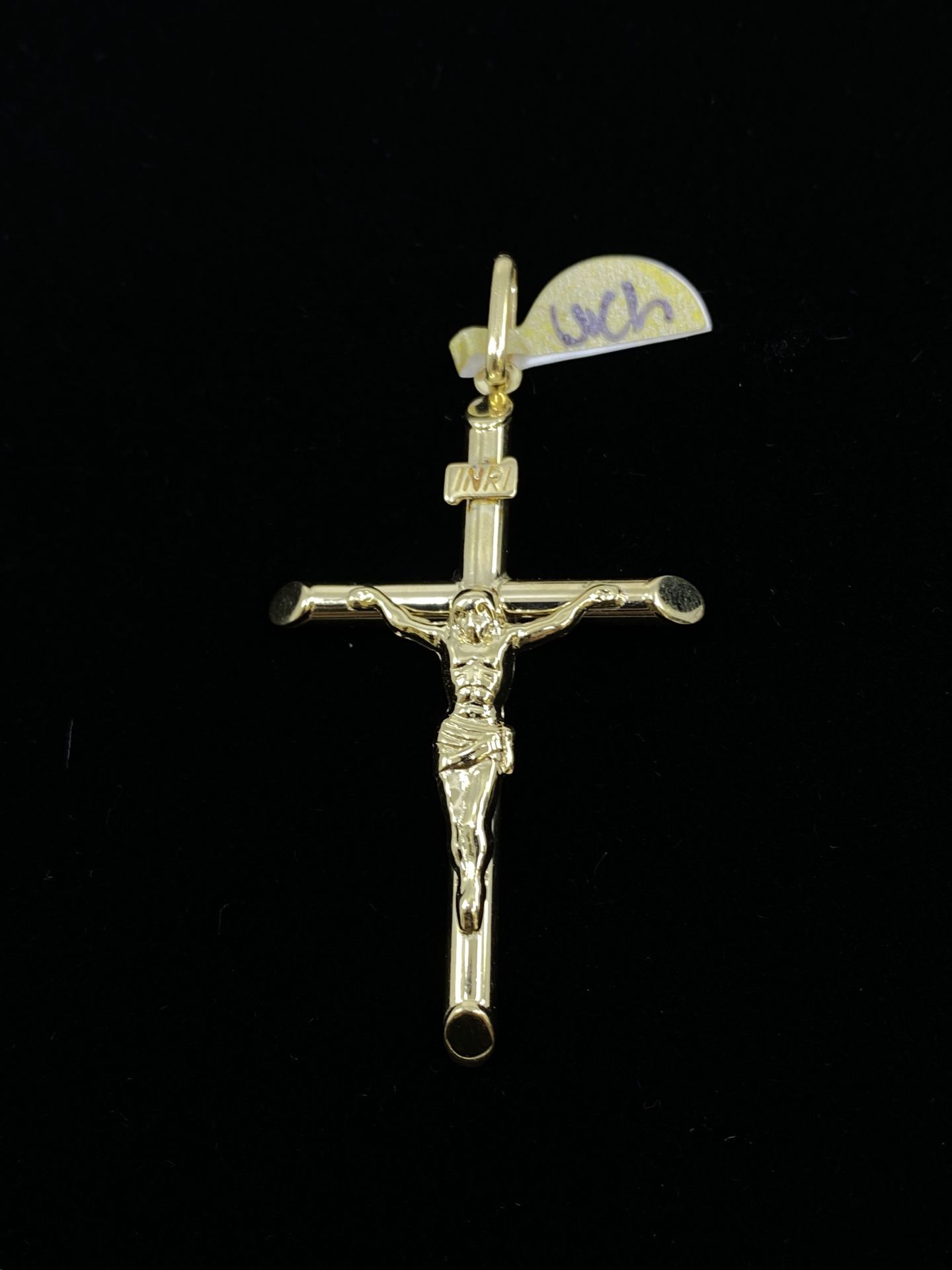 $325 Yellow Gold Cross Crucifix Charm Pendant