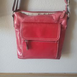 Red Leather Giani Bernini Bag 