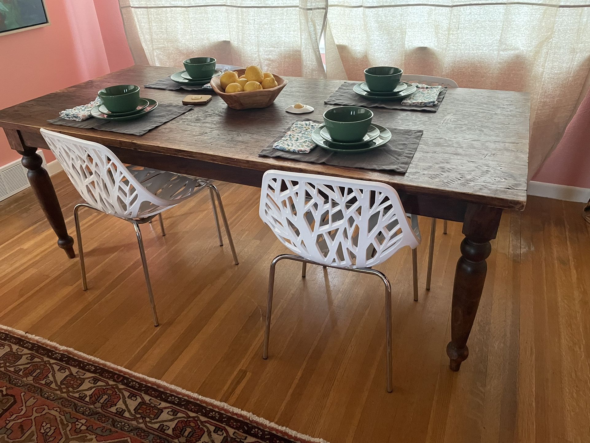 Crate & Barrel Mango Wood Dining Table