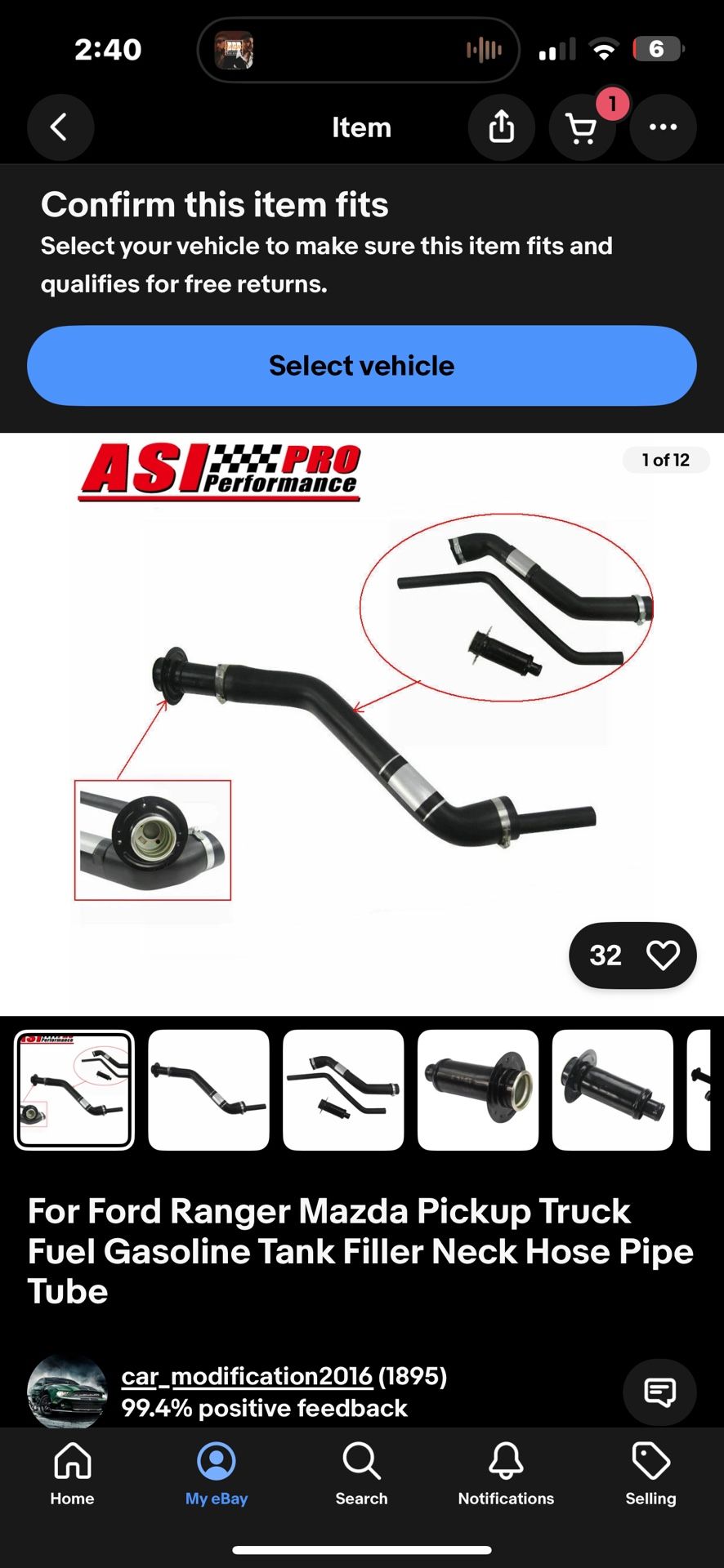 Fuel Tank Filler Neck Hose