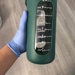 new glass water bottle 